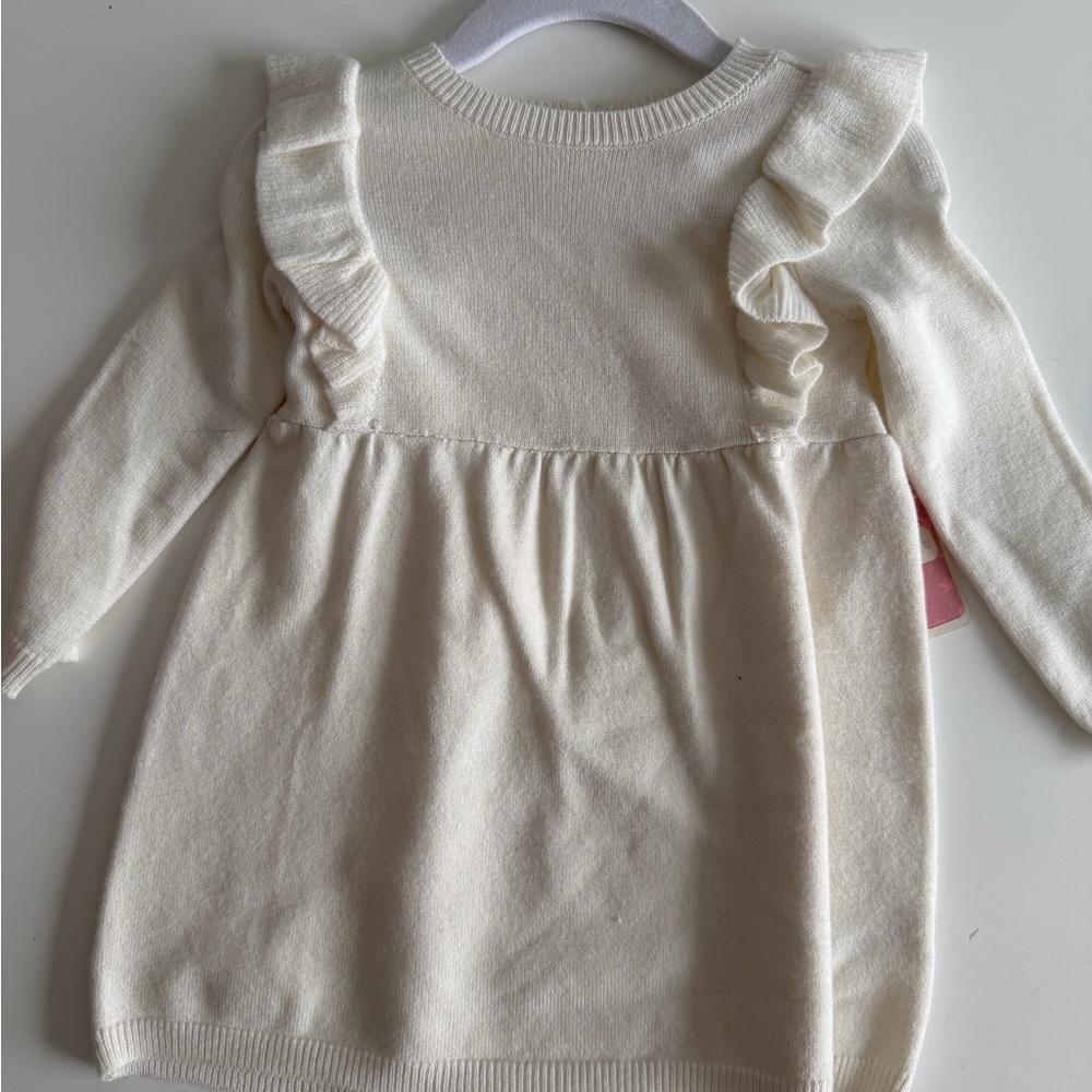 Cream Ruffled Kids Dress